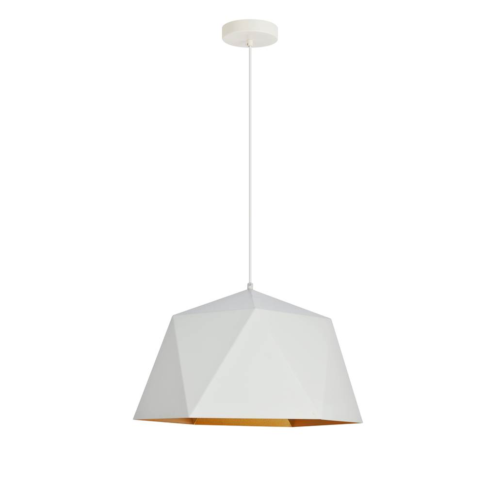 Elegant Lighting Arden Collection Pendant D17.7 H11.4 Lt:1 Frosted White And Gold Finish