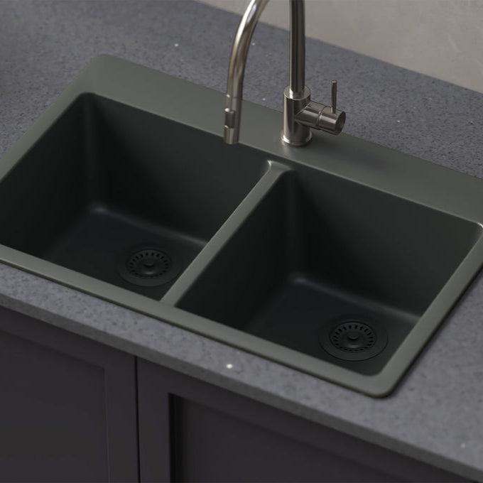Pelican Crystallite Series PL-200 Granite Composite Double Bowl Sink