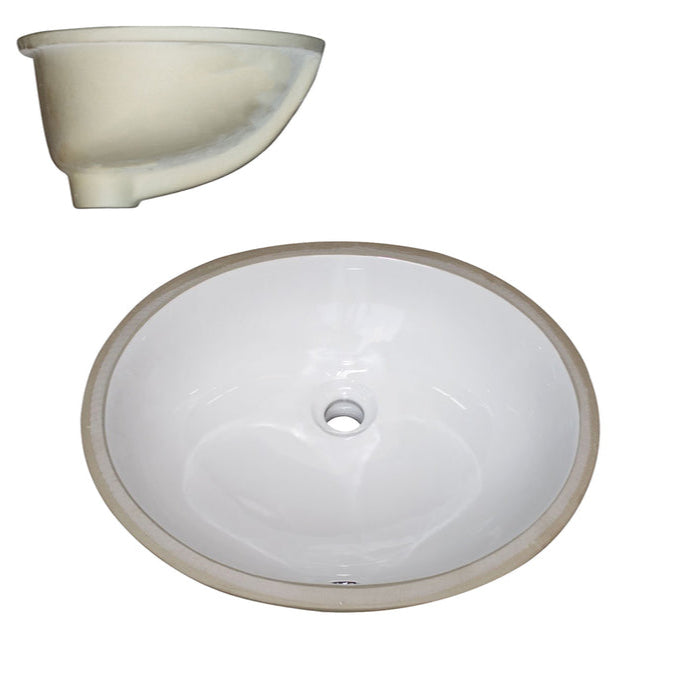 Lucerne 1714W Undermount Oval Vanity Sink