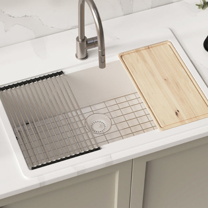 Pelican Crystallite Series PL-WS400 Granite Composite Workstation Sink