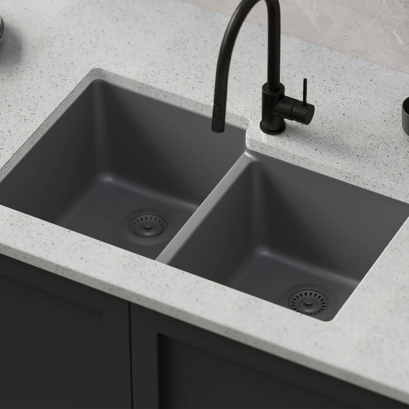 Pelican Crystallite Series PL-175 Granite Composite Double Bowl Sink