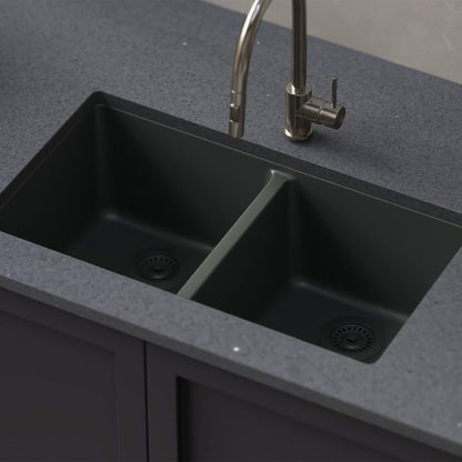 Pelican Crystallite Series PL-200 Granite Composite Double Bowl Sink