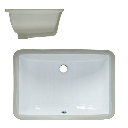 Mar 1512W White Porcelain Under-Mount Sink