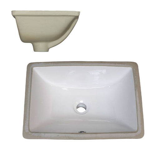 Rialta Rectangle 1611W White Vanity Sink