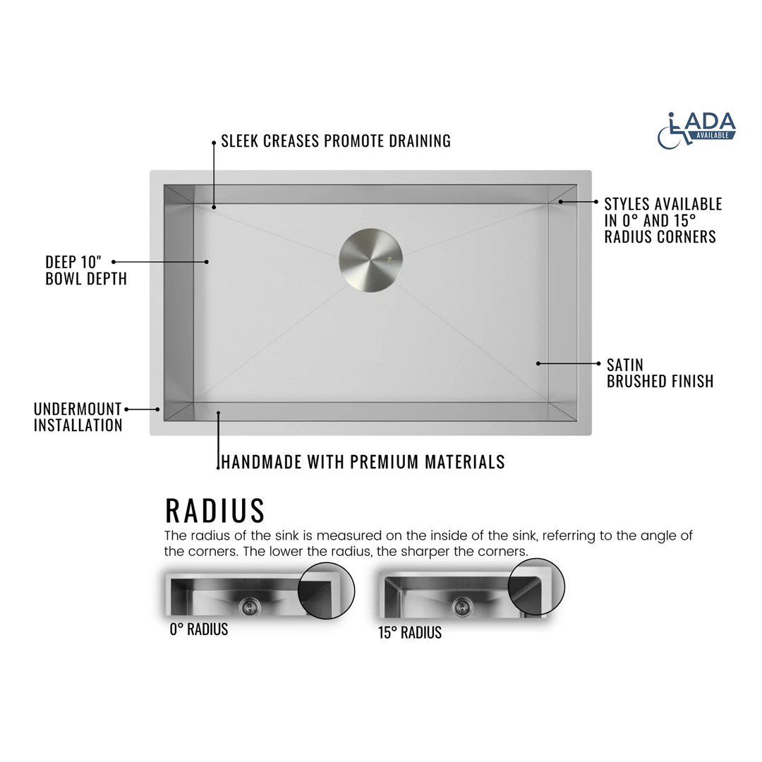 Pelican Handmade Series PL-HA109 Kitchen Sink