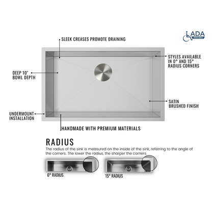 Pelican Handmade Series PL-HA109 Kitchen Sink