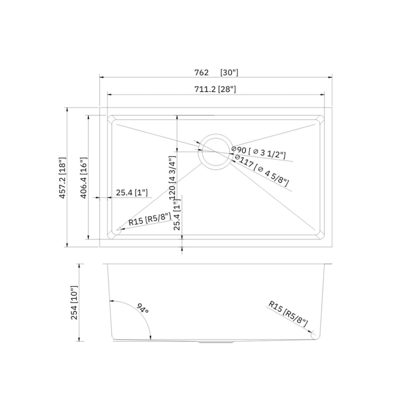 Pelican Handmade Series PL-HA109 Kitchen Sink