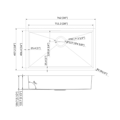 Pelican Handmade Series PL-HA109 Kitchen Sink