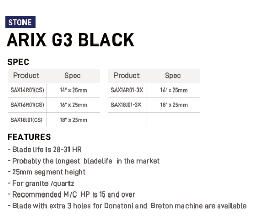 Icon Bridge Saw Blade 18 X .125 X 25Mm Arix Blue G3 (High Hp)