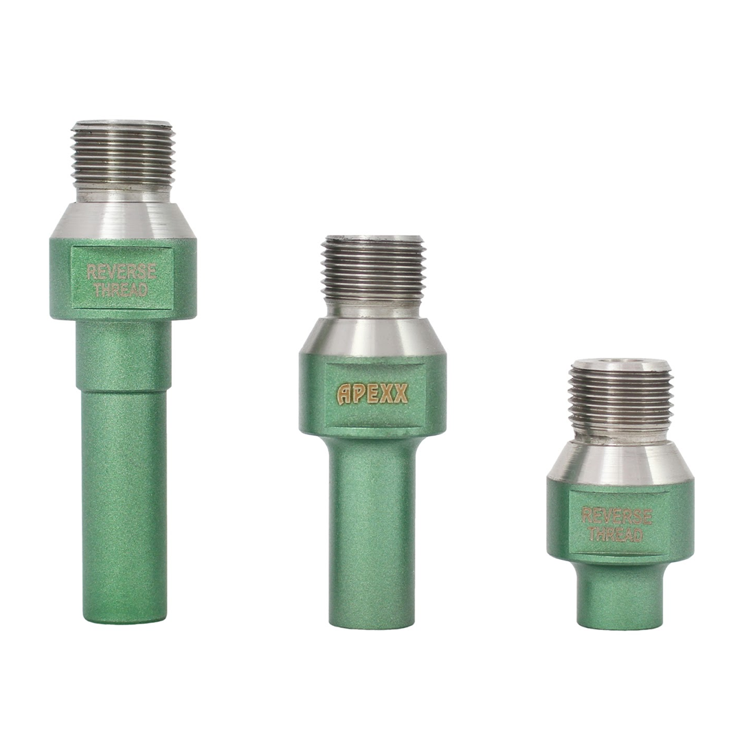 APEXX Reverse-Thread Adapters for Incremental Cutting Bits