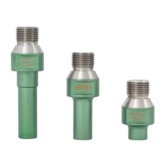 APEXX Reverse-Thread Adapters for Incremental Cutting Bits