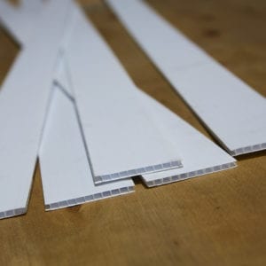 Corrugated Plastic Template Strips - 20 Pieces