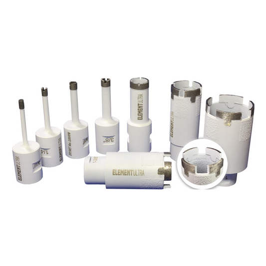ELEMENT-ULTRA Dry/Wet Thin-Wall UCS/Porcelain Core Bits