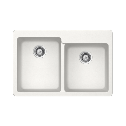 Pelican Crystallite Series PL-175 Granite Composite Double Bowl Sink