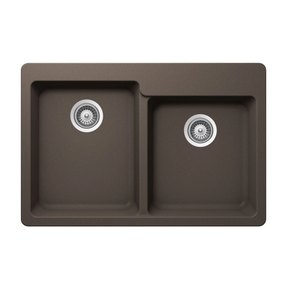 Pelican Crystallite Series PL-175 Granite Composite Double Bowl Sink