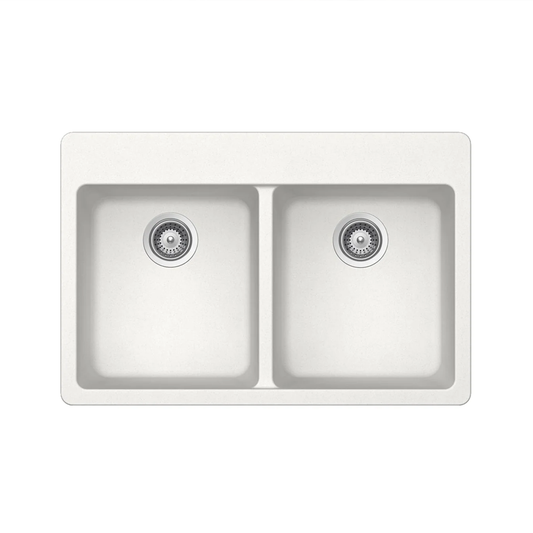 Pelican Crystallite Series PL-200 Granite Composite Double Bowl Sink