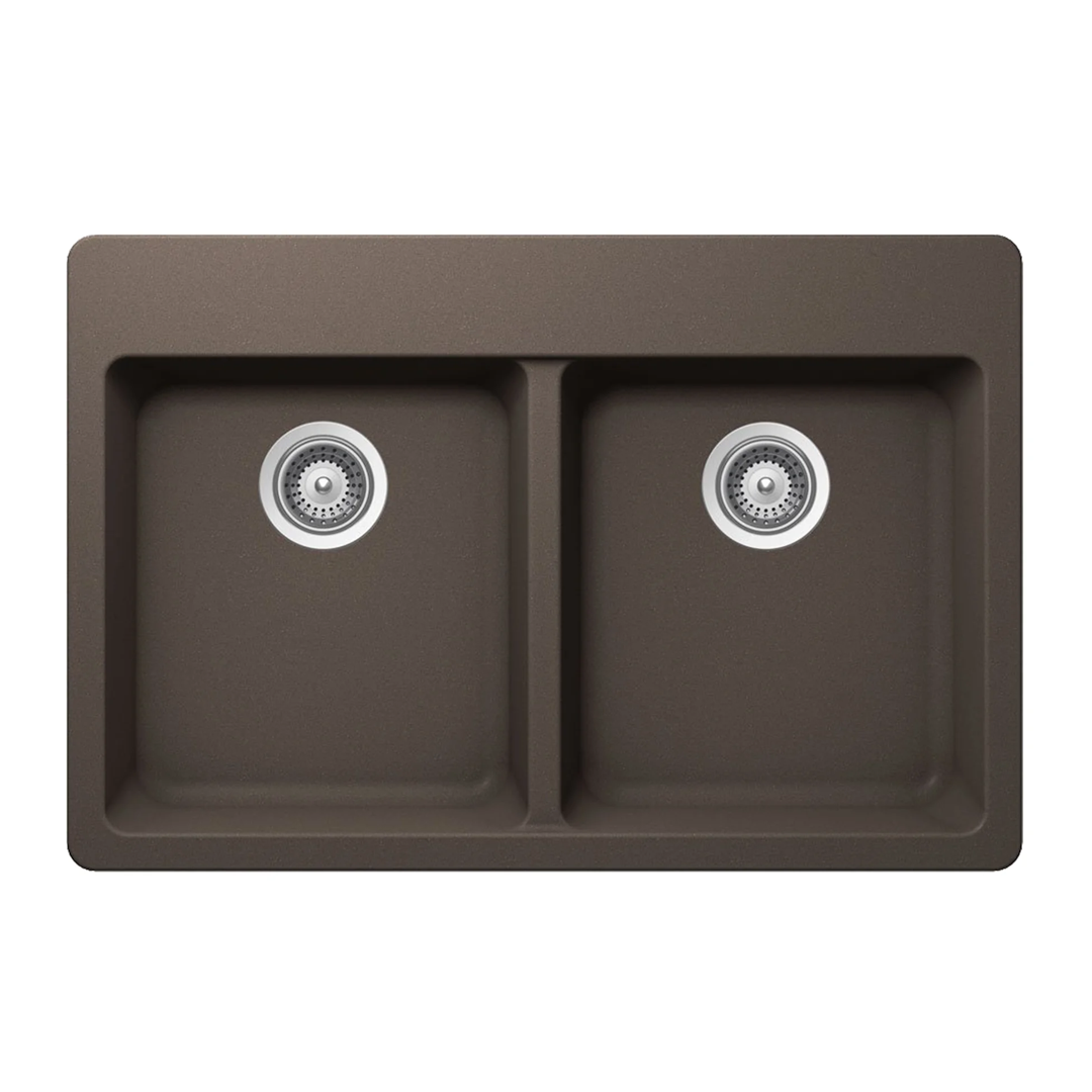 Pelican Crystallite Series PL-200 Granite Composite Double Bowl Sink