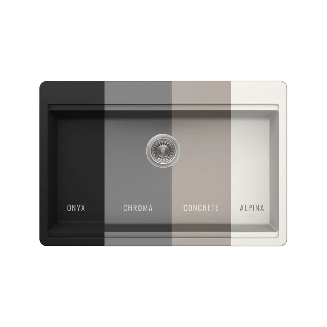 Pelican Crystallite Series PL-WS400 Granite Composite Workstation Sink