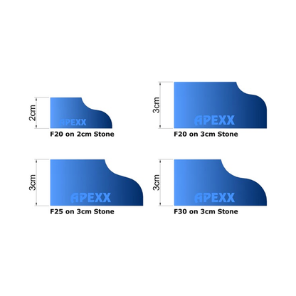 APEXX Shape F Segmented Router Bits